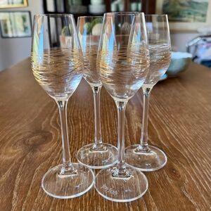NWOT 1 set of 4 Joy Jolt crystal cordial glasses 2oz